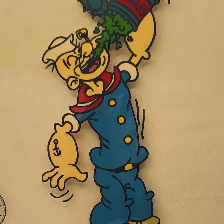 Vintage Popeye Limited Edition Framed Cel-style Illustration Art 8x10" 1980 King Features Syndicate