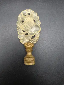 Plastic Ornate Finial As Is