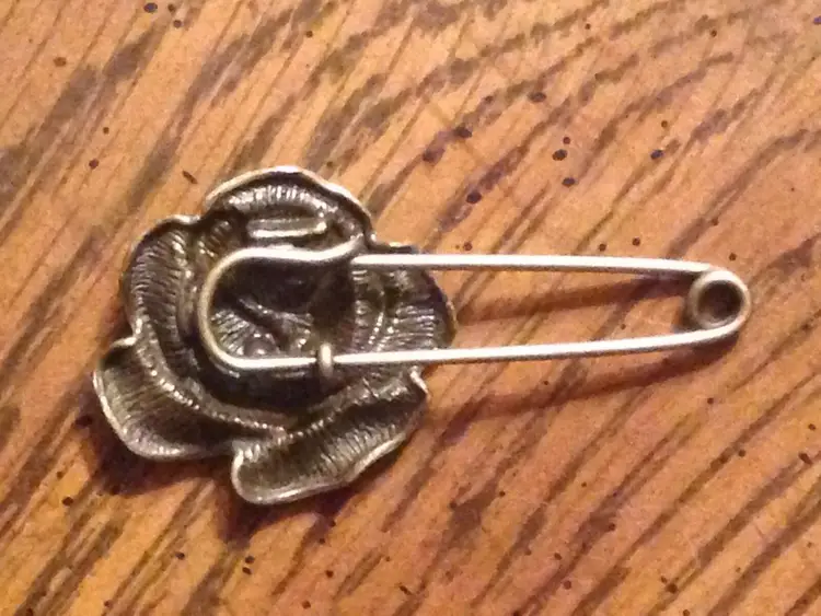 Bronze Rose Stock Tie Pin Horse Show Ratcatcher Fox Hunting Eventing Dressage