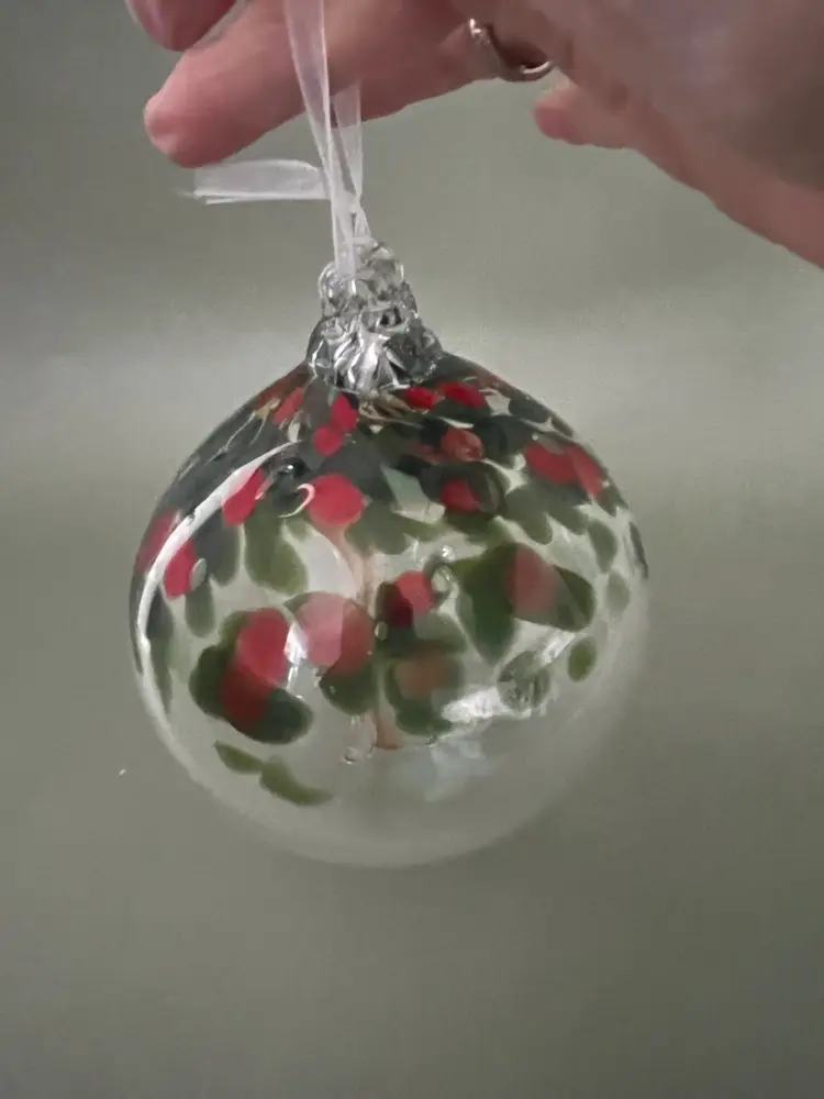 Hand-Blown Glass 6 Inch  "Tree of Life" or "Witch Ball" Ornament