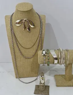 Vintage Sterling 925 14K Jewelry Lot 197 Grams Wearable Jewelry