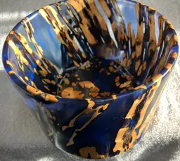 Handcrafted Cholla Cactus and Blue Epoxy Bowl