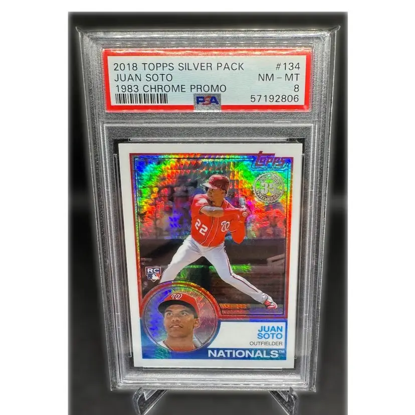 2018 Topps Silver Pack Juan Soto RC PSA 8 New York Yankees