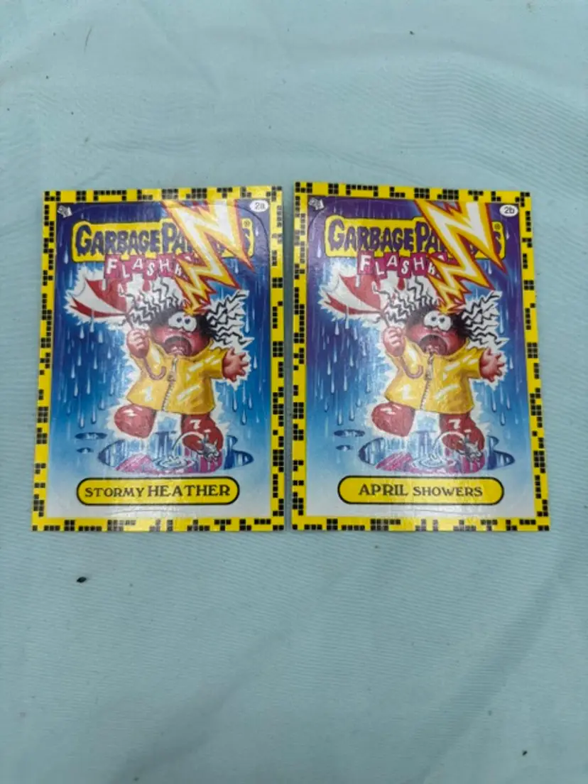 Garbage Pail Kids Flashback Stormy Heather/ April Showers 2a/2b 2011 Topps.