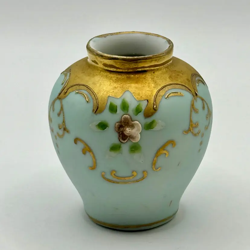 Vintage Porcelain Moriage Mini Perfume Bottle Without Stopper, Unbranded, MPN 6625A