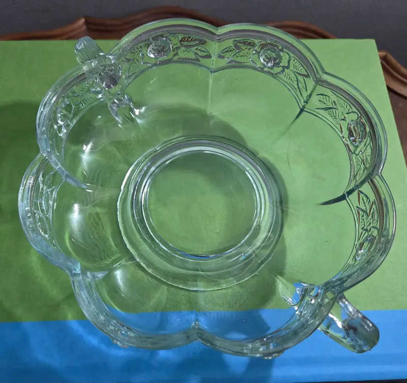 Jeanette Glass Aztec Rose Bowl