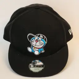 Doraemon New Era Snapback Baseball Cap Hat 9FIFTY Youth Black 100% Wool Anime Manga