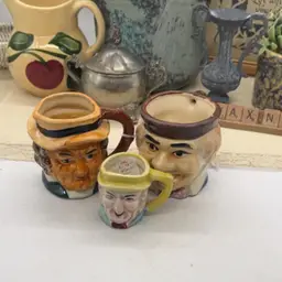 Vtg Japan Face Mugs AS IS
