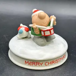 Ziggy “Merry Christmas” Bisque Figurine Decor 2.5”