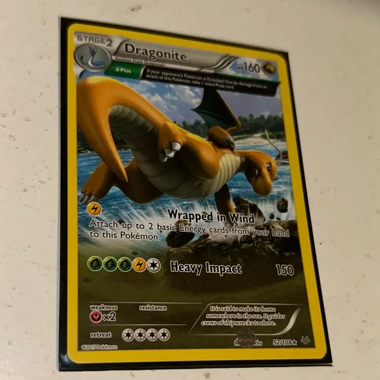 Pokemon Card Dragonite 52/108