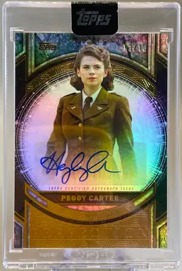 2025 Topps Marvel The Collector Hayley Atwell As Peggy Carter Black /10 SSP Auto