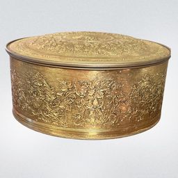 Enormous Golden Holiday Tin