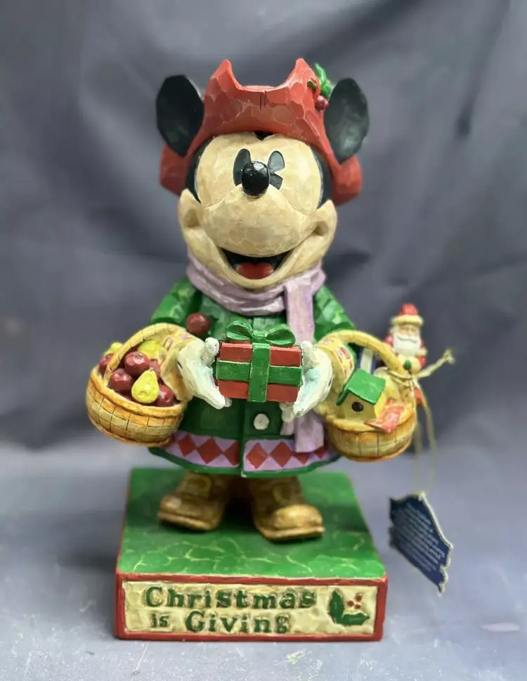 Jim Shore Disney Traditions Mickey Mouse Christmas Hang Tag #Christmas