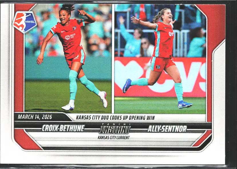 Croix Bethune Ally Sentnor Low Print Run /64 Made! 2026 Panini Instant NWSL Kansas City Current