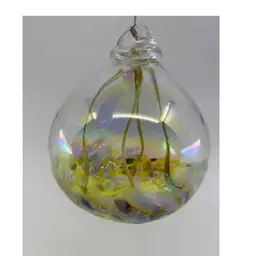 Large Blown Glass Witch Ball Ornament 6”