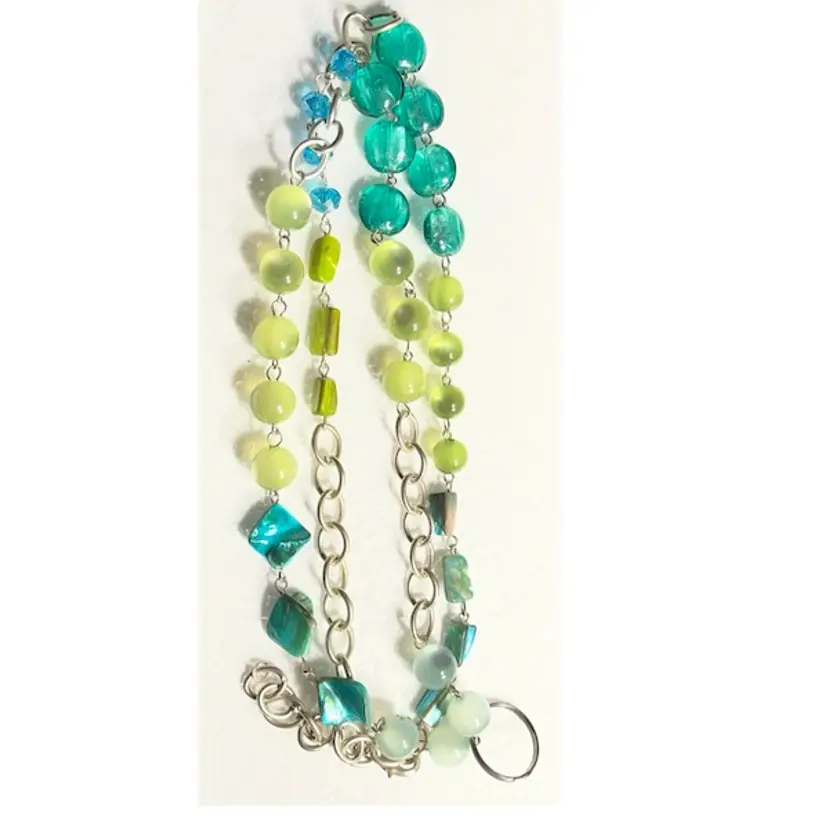 Necklace As Shown Art Glass Key/badge Necklace