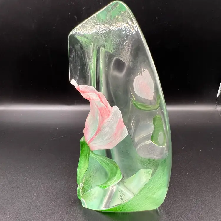 Mats Jonasson Maleras Rose Paperweight *Read* 5”