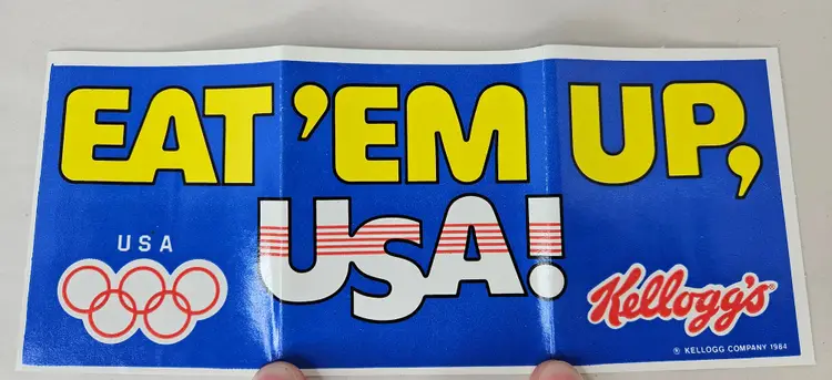 Lot of 20 Vintage Kelloggs 1984 USA Olympics Bumper Stickers Cereal Premium Unused
