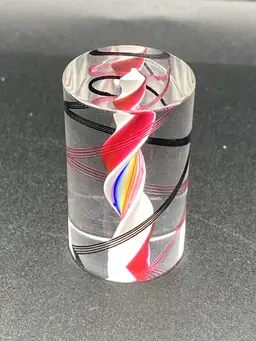 Miniature Glass Spiral Paperweight (1 1/2” Tall 1” Wide)