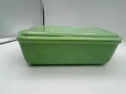 Vintage Philbe Jadeite FireKing Loaf Pan With Lid
