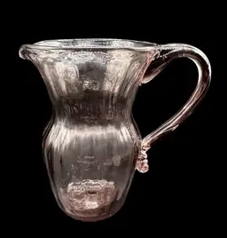 E. Pennebaker Signed Amethyst Creamer 1988 - Vintage Red Fern Glass