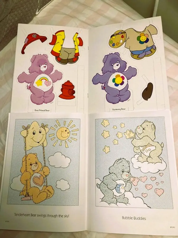 2 Care Bears Activity Paint w Water and Model & Play Books