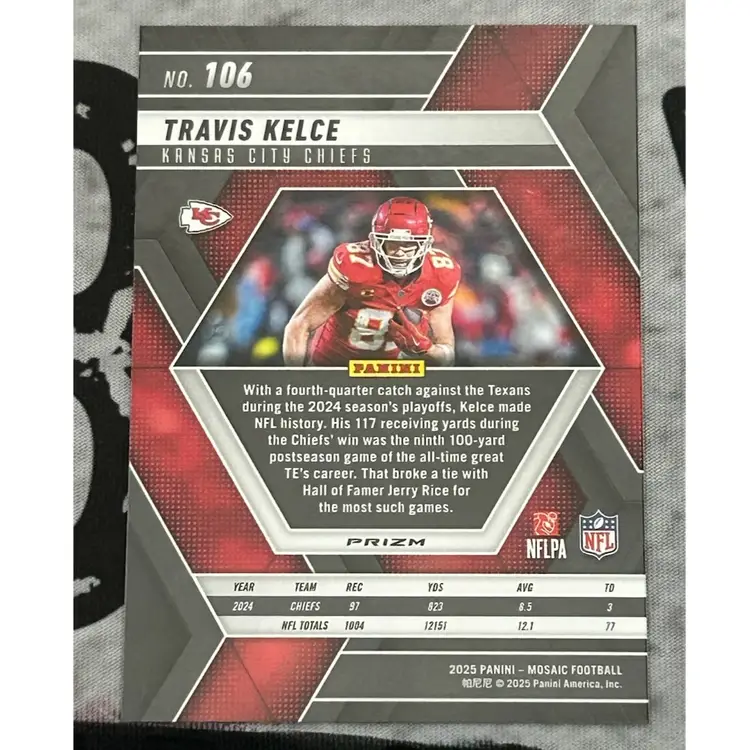 2025 Mosaic Purple Scope Travis Kelce