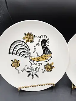 #BIN11 Royal Good Morning Made in USA Plates Set of 2
