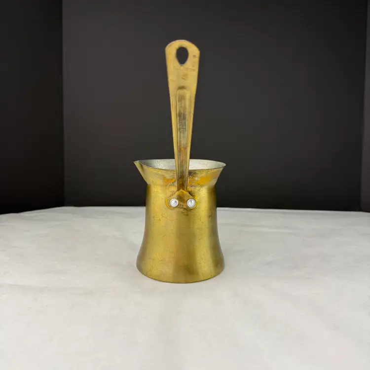 Vintage Brass Turkish Coffee Pot #8