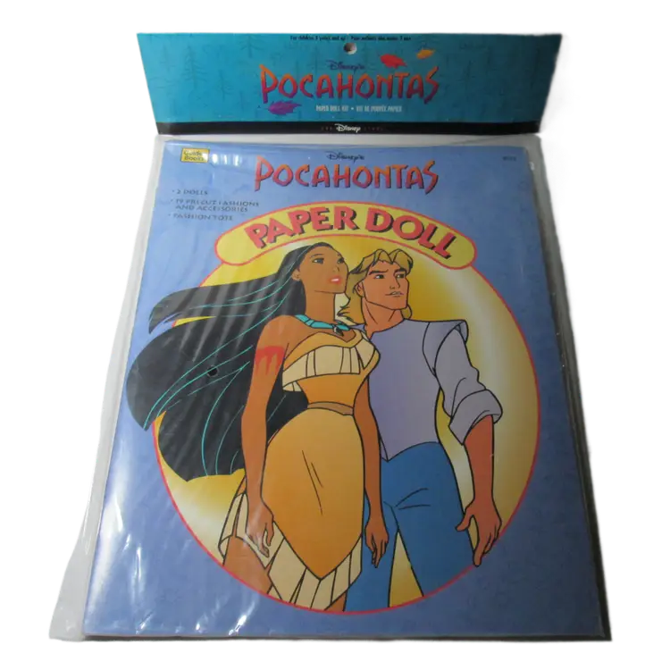 Vintage/New Disney's Pocahantas, Cinderella and 2 Little Mermaid Paper Doll Books