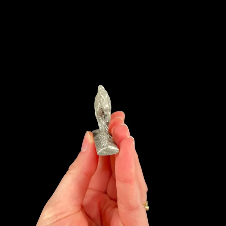 Partha Pewter 1983 Dinosaur Miniature Trinket, Pewter Dinosaur Figurine