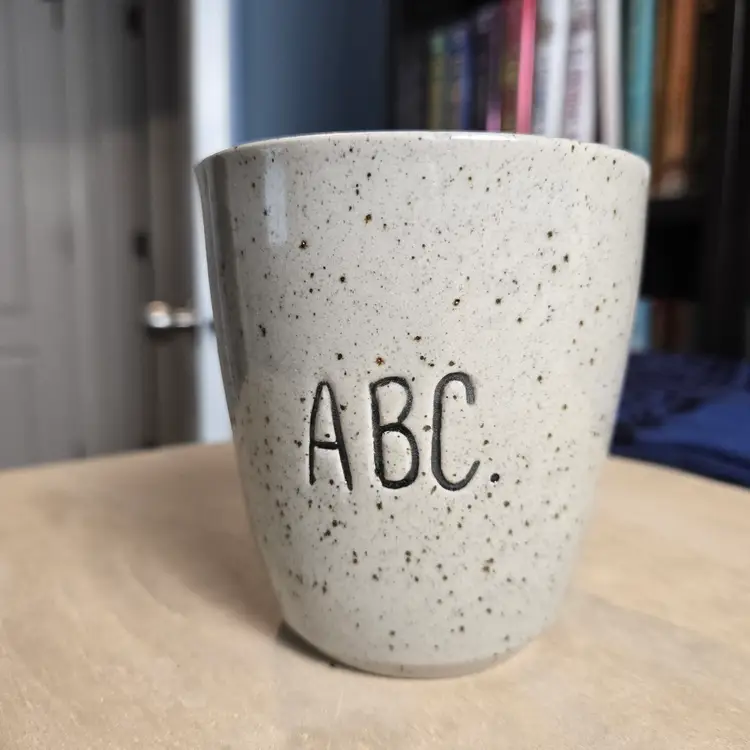 RAD! pottery cup "Cup of ambition" ABC.