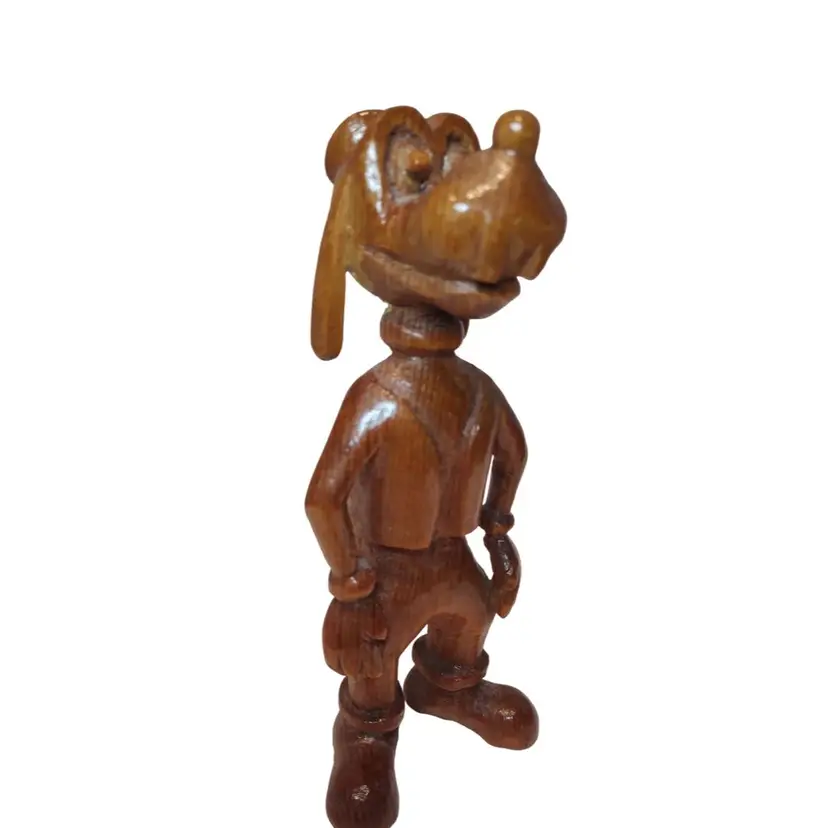 Goofy Hand Carved Wood Figure 6”
