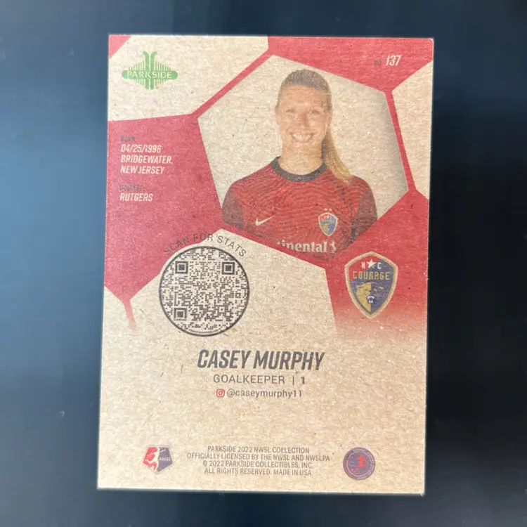 Casey Murphy 2022 Parkside NWSL Vintage Stock /200 Soccer Card