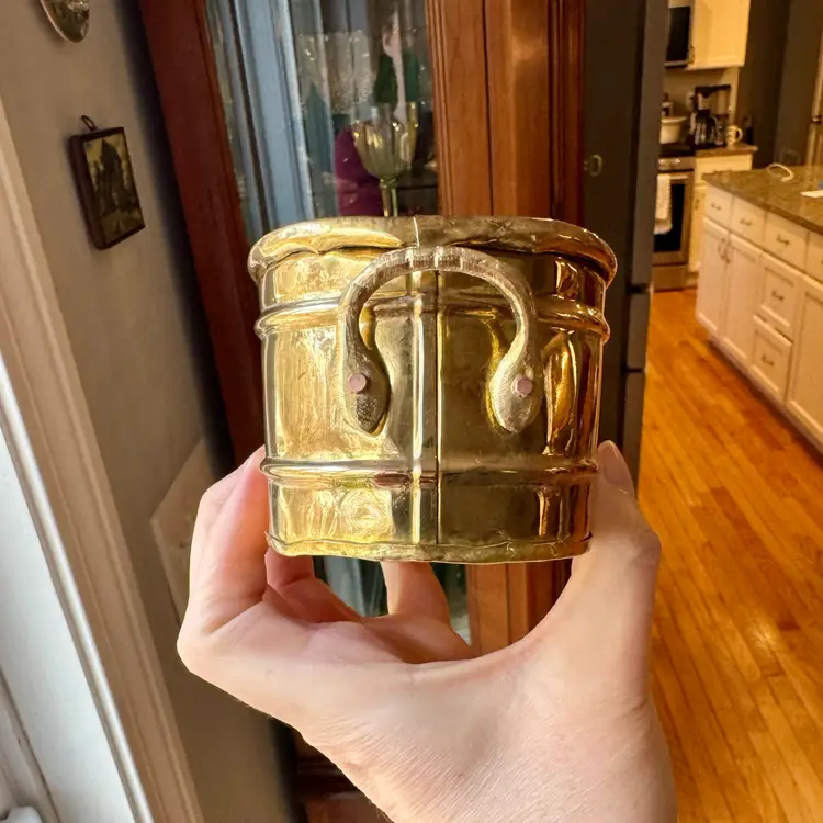 Mini Brass Oblong Planter