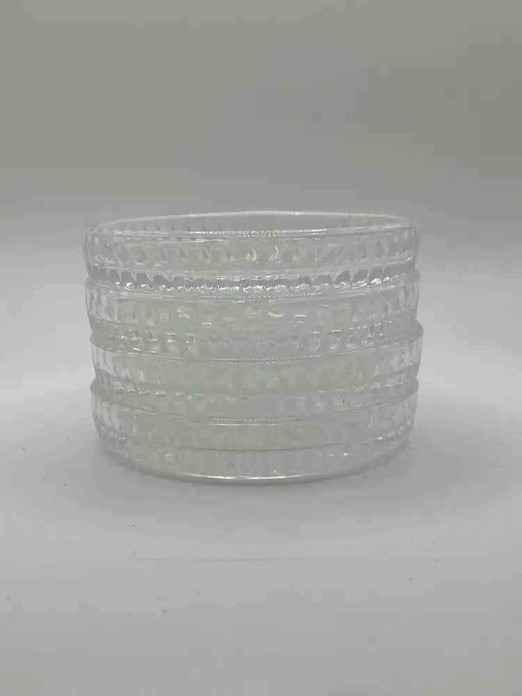 Vintage 80s Princess House Royal Highlights 24% Lead Crystal Coasters Four 3.5”