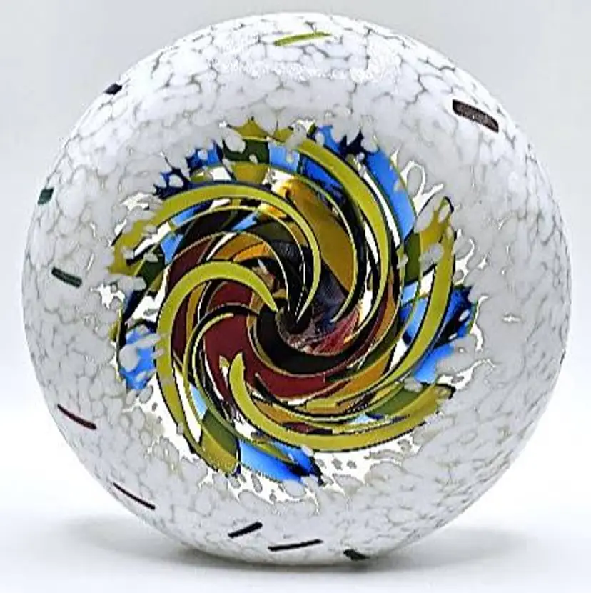 Vintage Richard Beck Studio Art Glass Large "Sun" Paperweight