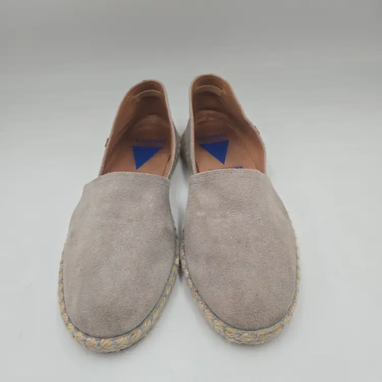Verbenas Espadrilles Flats 9.5 Carmen Suede Shoe Khaki Beige Brown Slip On EU 40
