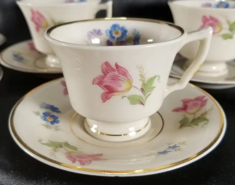 Vintage Aberdeen China Demitasse Cup & Saucer Set