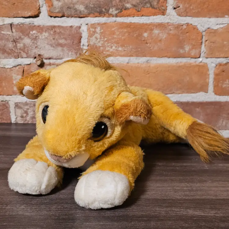 Vintage 1993 Disney Lion King Simba Plush Mattel Authentic Stuffed Animal Toy 90s Disney