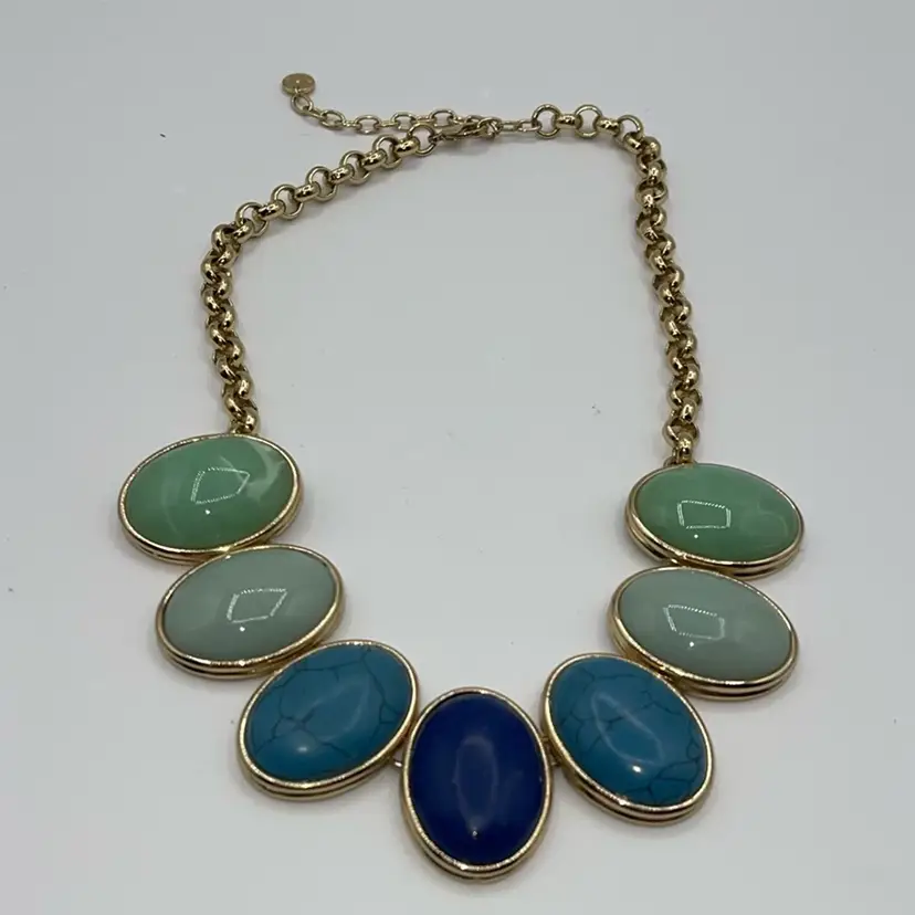 Talbot Nexklace 18” Multicolored Oval Stones