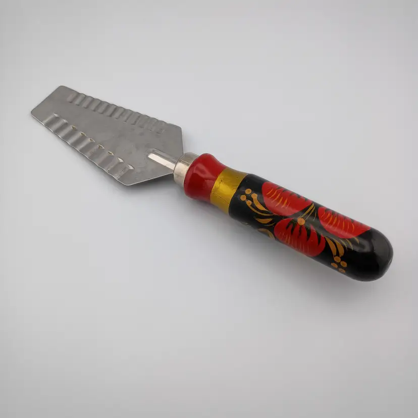Handpainted laquer handled cheese knife