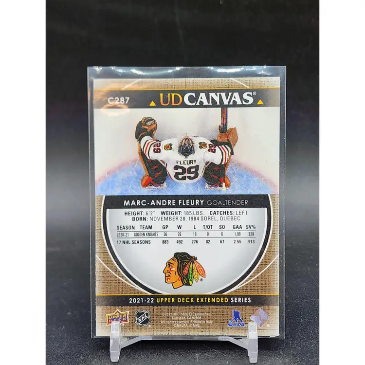 2021-22 Upper Deck Extended UD Canvas C287 Marc-Andre Fleury