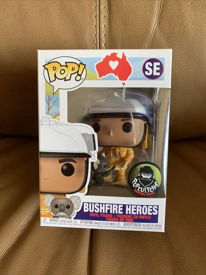 Funko Pop Bushfire Heroes Fire fighter man Koala Australia Popcultcha Exclusive