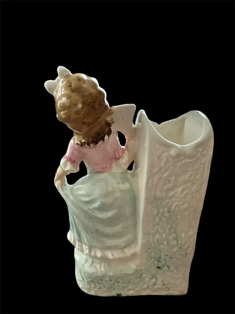 Vintage Porcelain Book End Vase Fairyland Imports 