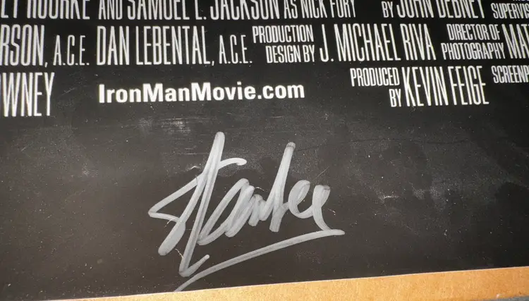 Iron Man 2 Movie Poster Signed By Stan Lee At NYCC 2010/2011 Poster In Very Good