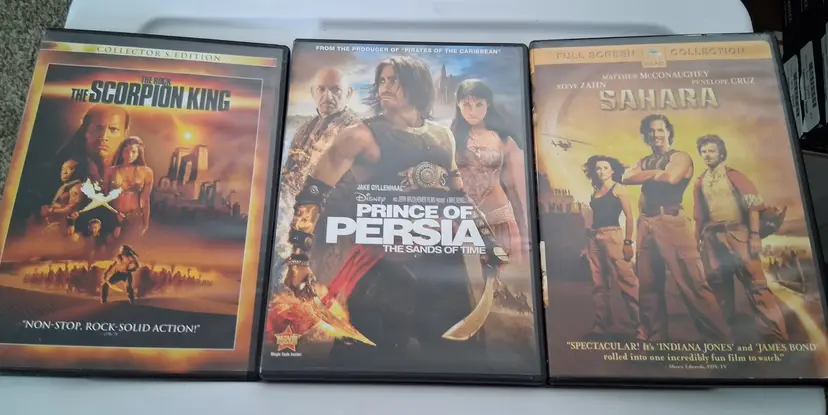 Action Adventure DVD Collection ~ Scorpion King, Prince of Persia, Sahara