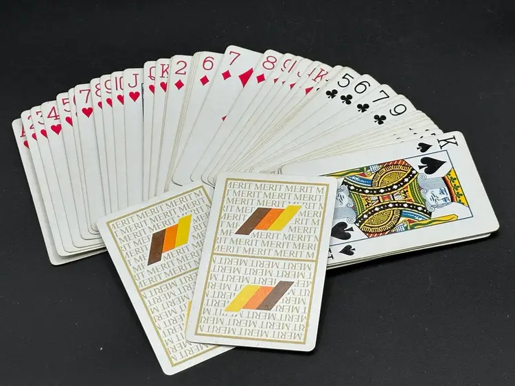 Vintage Merit Cigarette Advertising  Playing Card Deck 70’s Complete
