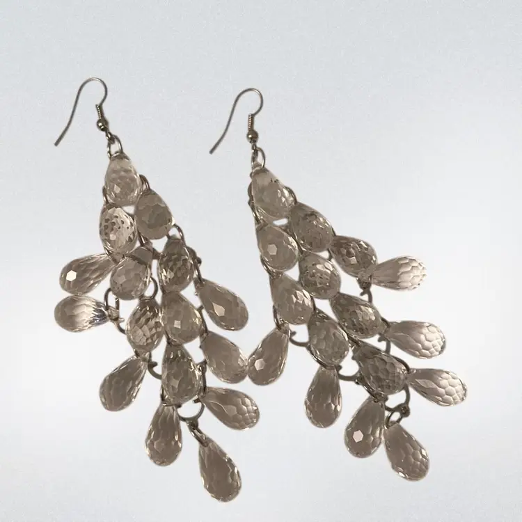 Faceted Waterfall Shoulder Duster Earrings