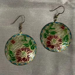 Cloisonné Earrings Pierced